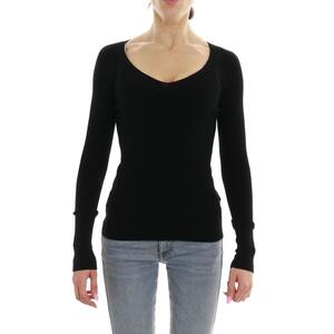 MAGLIA A COSTINE NERO